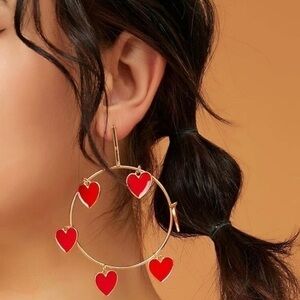 3/$30 ❤️ All Hearts Hoop Earrings